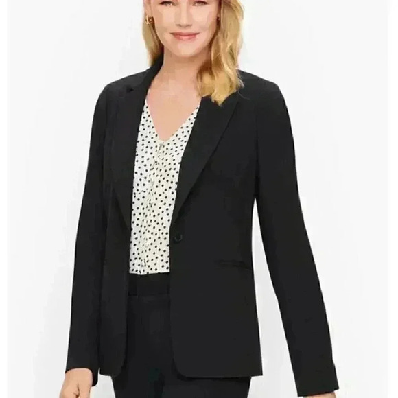 Talbots | Black One Button Blazer - Picture 1 of 4
